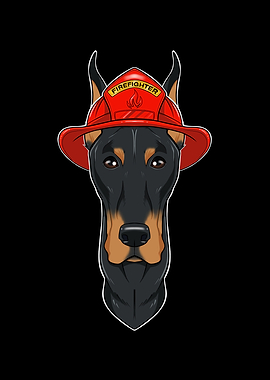 Firefighter Doberman