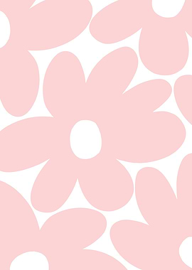 Retro Daisy Flowers Blush