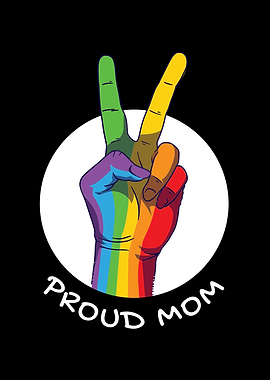 Proud Mom Rainbow Flag