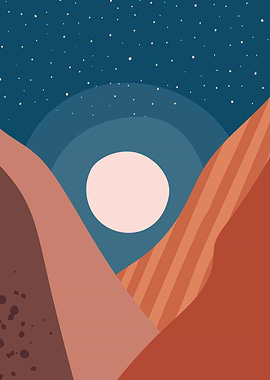 Moon Starts Mountains art