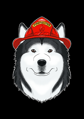 Firefighter Husky Canine