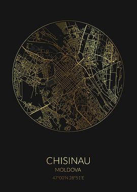 Chisinau Black Gold Map