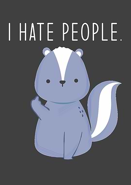 Funny Squirrel Say I Hate