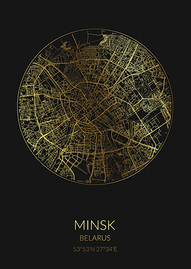 Minsk Black Gold Map