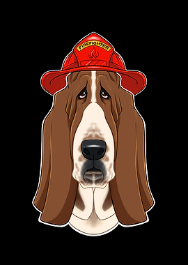Firefighter Basset Hound