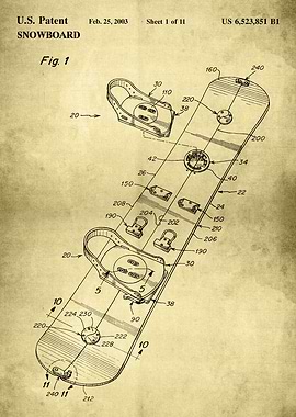 Touring Snowboard Patent