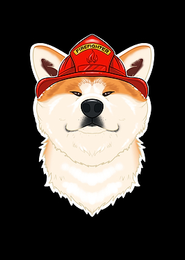 Firefighter Akita Inu