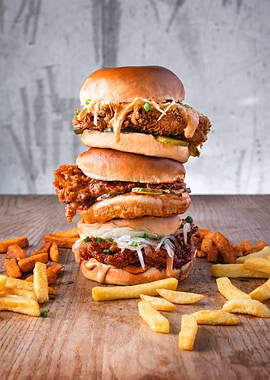 Triple Decker Burger