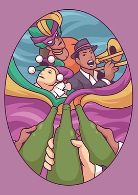 New Orleans Night Poster