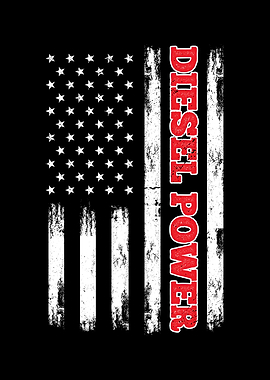 Diesel Power American Flag