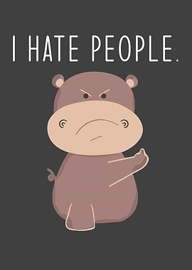 Funny Hippopotamus Say I