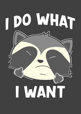 Raccoon Saying I Do What I