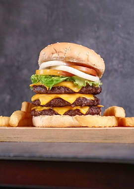 Triple cheese burger