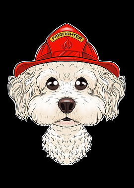 Firefighter Bichon Frise