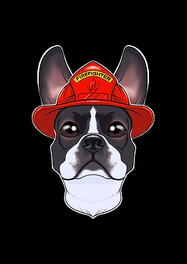 Firefighter Boston Terrier