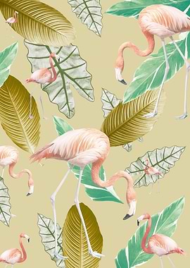 Pastel Flamingo Oasis 2