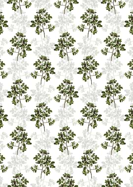 Floral Kermes Oak Pattern