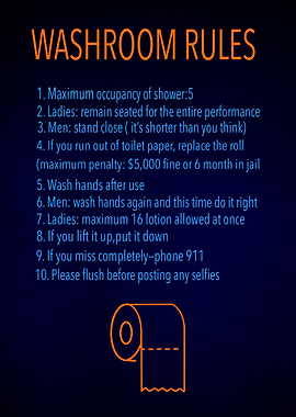 Washroom rules