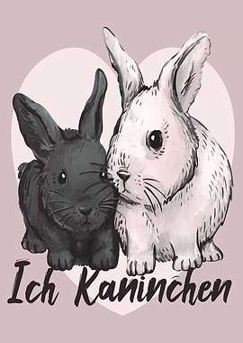 Cute rabbits Poster design