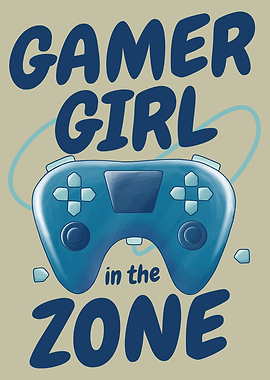Joystick gamer girl Poster