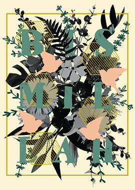 Bismillah floral art