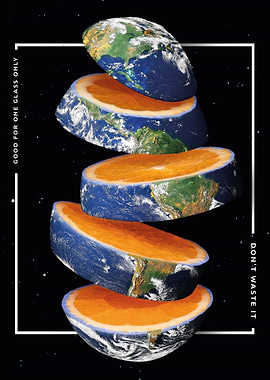 Orange earth Poster design