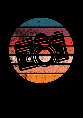 Colorful vintage camera