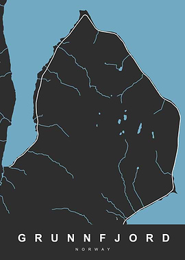 GRUNNFJORD Map NORWAY