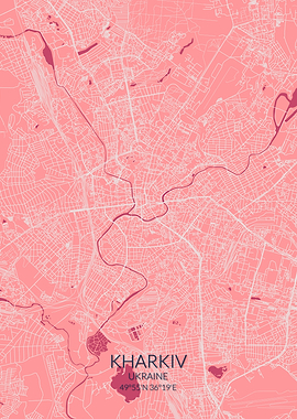 Kharkiv Pink Rose Map