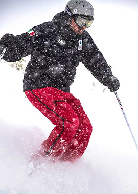 Snow Skier Snow Flurry