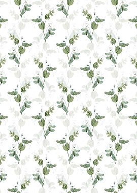 White Pea Flower Pattern