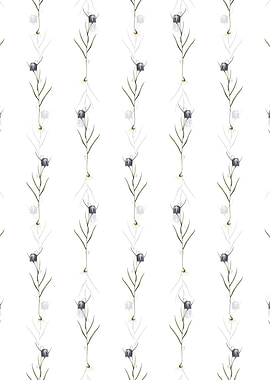 White Chess Flower Pattern