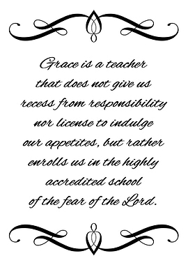 Grace Teaches to Fear God