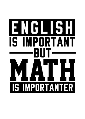 English Is Important Math