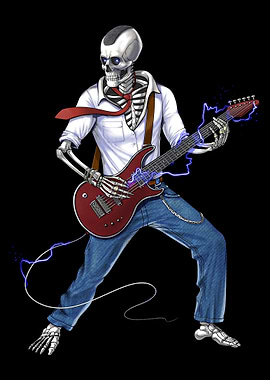 Skeleton Guitar Player