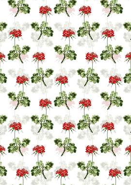Scarlet Geranium Pattern