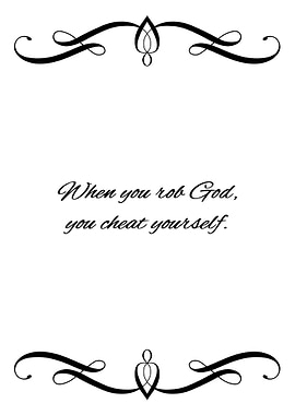 Robbing and Cheating