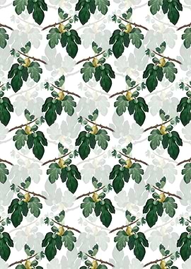 Vintage Floral Fig Pattern