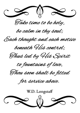 Take Time to Be Holy