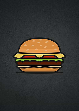 burger design illustration