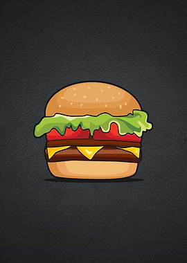 burger design illustration