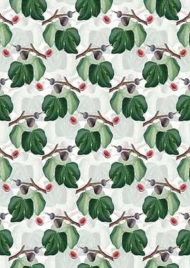 Floral Black Fig Pattern
