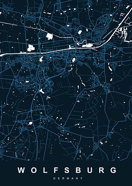 WOLFSBURG Map GERMANY