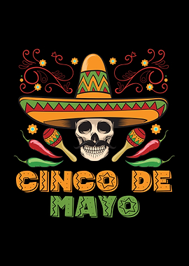 Happy Cinco De May Skull