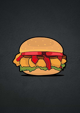 burger design illustration