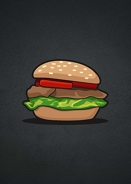 burger design illustration