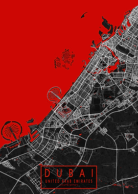 Dubai City Map Oriental