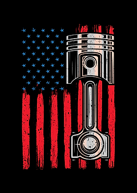 Piston American Flag