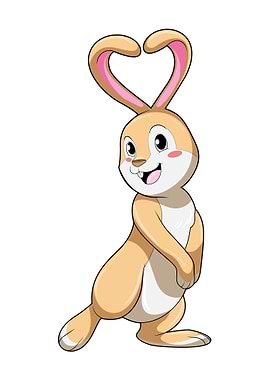 Rabbit Love Heart