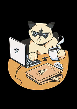 Homo Office Cat with